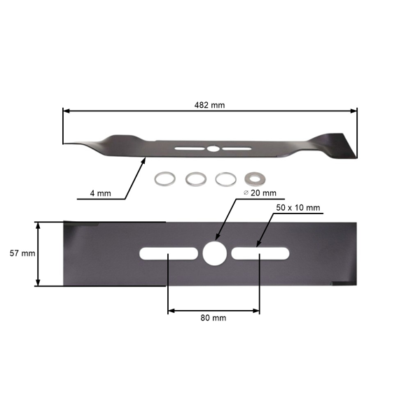 Universal-Mulchmesser für Rasenmäher 48,2 cm (19")