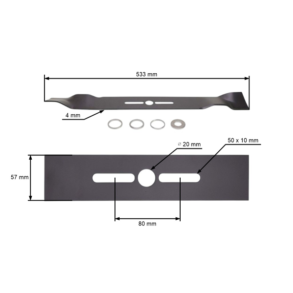 Universal-Mulchmesser für Rasenmäher 53,3 cm (21")
