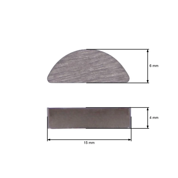 Universal Stahl keil für Messerhalter für Rasenmäher und Gartentraktoren 15 mm x 4,0 mm x 6,0 mm