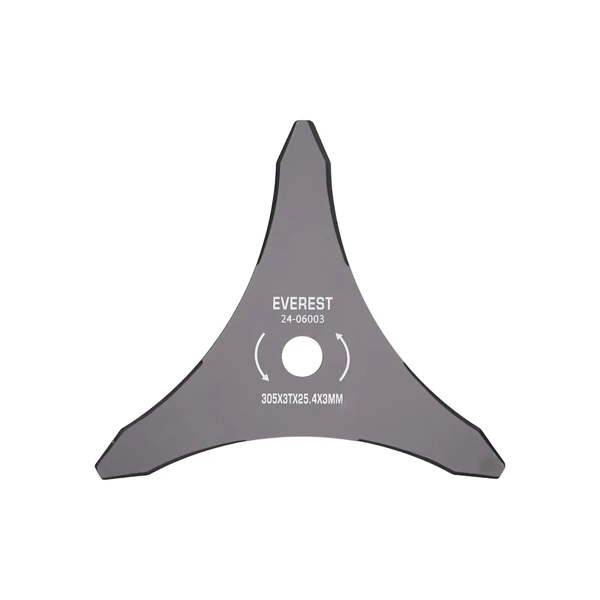 Universal Stahlmesser mit 3 Zähnen 305 mm x 3,0 mm für Freischneider und Motortrimmer