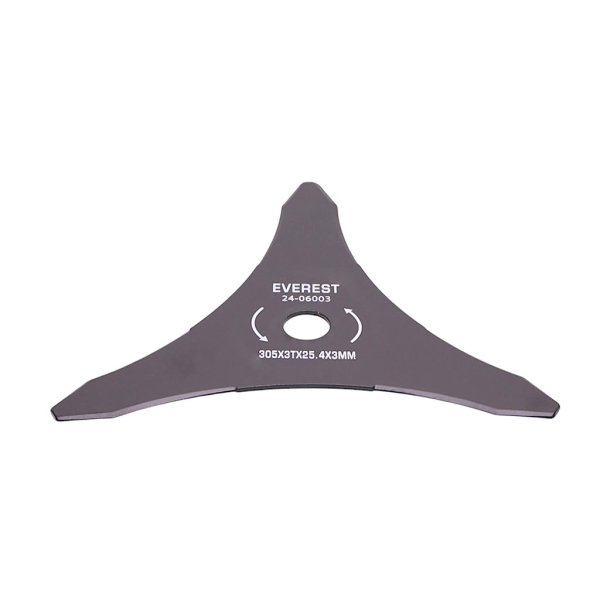 Universal Stahlmesser mit 3 Zähnen 305 mm x 3,0 mm für Freischneider und Motortrimmer