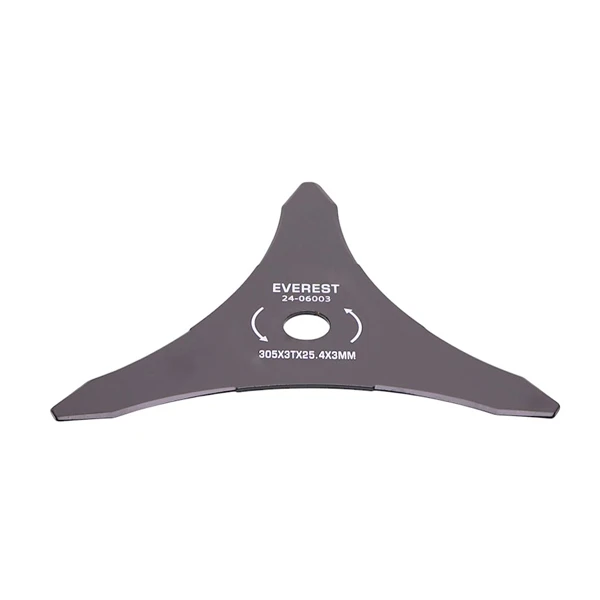 Universal Stahlmesser mit 3 Zähnen 305 mm x 3,0 mm für Freischneider und Motortrimmer