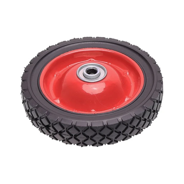 Universal Stahlrad mit Kugellager für Gartenmäher Durchmesser 175 mm Gummireifen