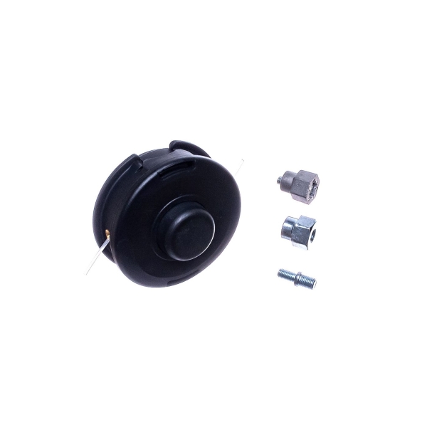 Universeller halbautomatischer Trimmerkopf für Motorsensen und Motortrimmer mit einem Außendurchmesser von 109 mm mit Adaptersatz 10x1.25 10x1.0