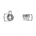 Universeller halbautomatischer Trimmerkopf für Motorsensen und Motortrimmer mit einem Außendurchmesser von 118 mm mit Adaptersatz