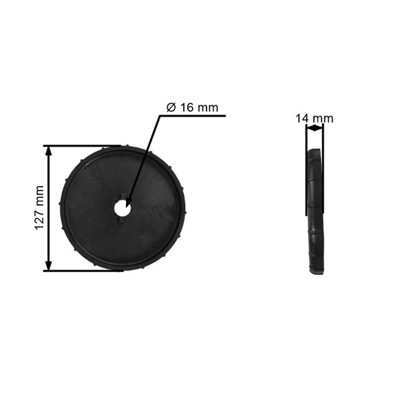 Universeller halbautomatischer Trimmerkopf für Motorsensen und Motortrimmer mit einem Außendurchmesser von 127 mm Gewinde M10 x 1,25