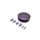 Universeller halbautomatischer Trimmerkopf für Motorsensen und Motortrimmer mit einem Außendurchmesser von 130 mm mit Adaptersatz