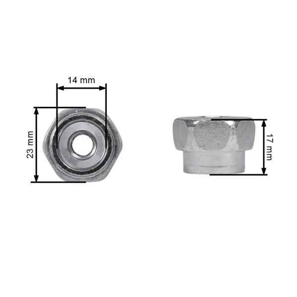 Universeller halbautomatischer Trimmerkopf für Motorsensen und Motortrimmer mit einem Außendurchmesser von 130 mm mit Adaptersatz