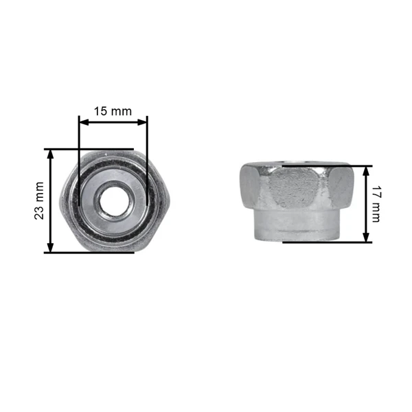 Universeller halbautomatischer Trimmerkopf für Motorsensen und Motortrimmer mit einem Außendurchmesser von 130 mm mit Adaptersatz