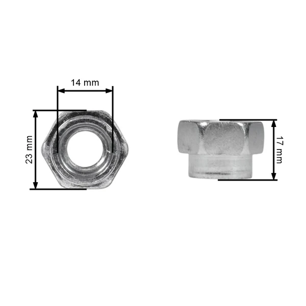 Universeller halbautomatischer Trimmerkopf für Motorsensen und Motortrimmer mit einem Außendurchmesser von 130 mm mit Adaptersatz