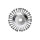 Unkrautbürste aus Stahl 20 cm x 25,4 mm für Freischneider und Trimmer