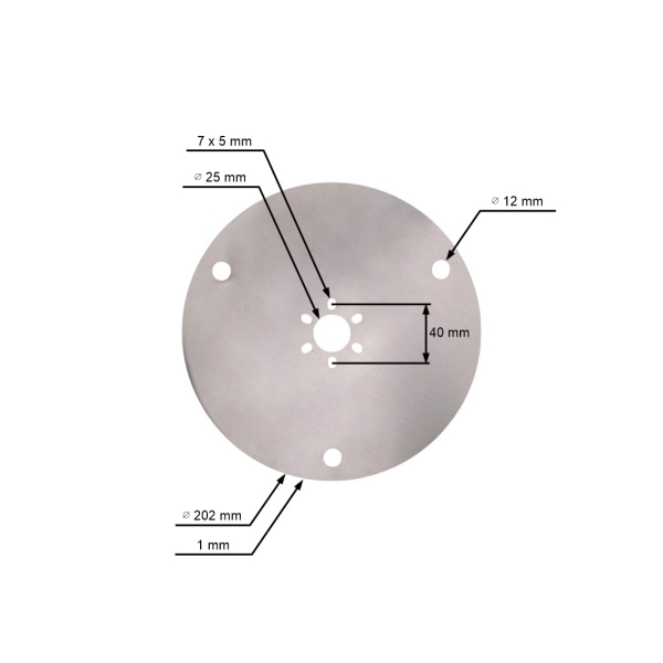 Unterfahrschutz 202 mm x 1,0 mm Husqvarna Automower 305 310 315 325X 435X AWD 535 AWD 525 (OEM 585297001)
