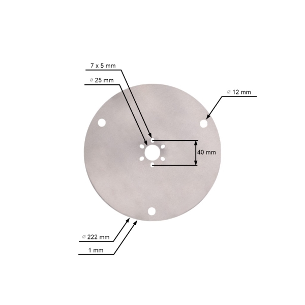 Unterfahrschutz 222 mm x 1,0 mm für Mähroboter Husqvarna Automower 420 430X 440 450X 520 550 550H (OEM 587378001)