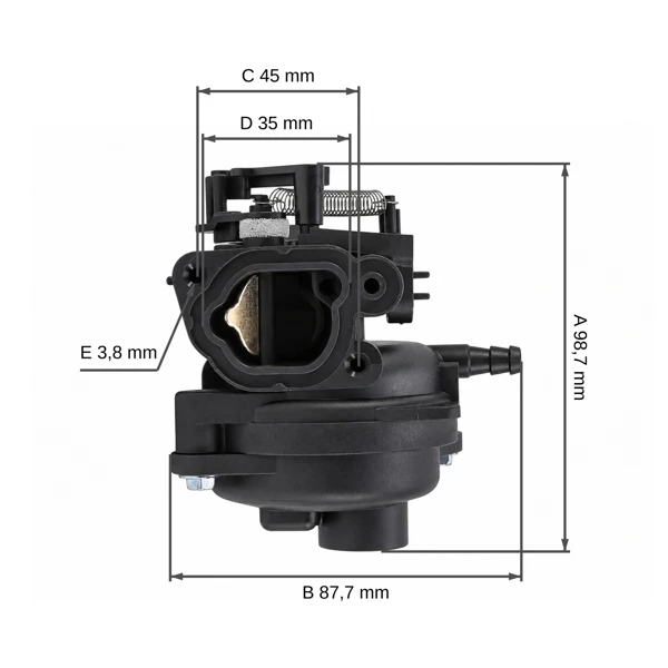 Vergaser für Briggs & Stratton Series 550EX 625EX 675EX 725 Motoren (OEM 799584)