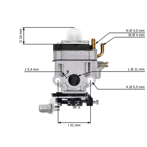 Vergaser für Freischneider Echo SRM2601 SRM2400 SRM2610 PE2601 AL-KO Alko Hecht Chinesische Marken und Freischneider aus dem Hobbymarkt (OEM 12300057731)