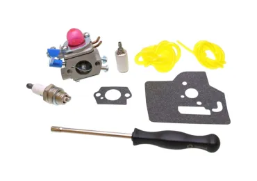 Vergaser für Freischneider Husqvarna 124R 125R 125RJ 128R 128RJ 125LDX 128C 128L 128LDX Jonsered BC2126 BC2128 CC2126 CC2128 GC2128 C GT2125 GT2128 McCulloch B28B B28P B28PS Aktionsset 8 Teile (OEM 545081848)