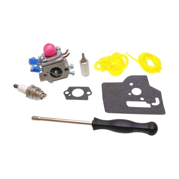Vergaser für Freischneider Husqvarna 124R 125R 125RJ 128R 128RJ 125LDX 128C 128L 128LDX Jonsered BC2126 BC2128 CC2126 CC2128 GC2128 C GT2125 GT2128 McCulloch B28B B28P B28PS Aktionsset 8 Teile (OEM 545081848)