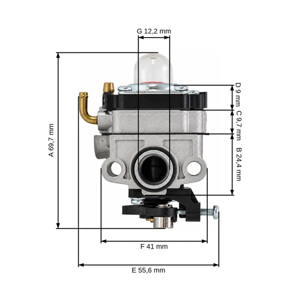 Vergaser für Freischneider OLEO-MAC Oleo-mac 720 722S 726S 726T Sparta 25 26 Efco 8200 8220 8260 Stark 25 26 (OEM A007536)