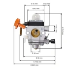 Vergaser für Freischneider Stihl FC100 FC110 KM100 KM100R KM110R FS100 FS100R FS100RX FS110 FS110R FS110X FS110RX (OEM 41801200600)