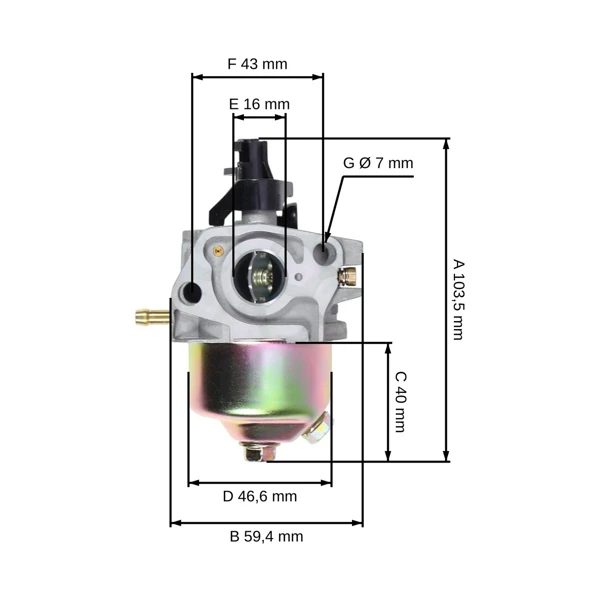 Vergaser für Fuxtec FX-RM1850ECO FX-RM1850 FX-RM1855 FX-RM1860 FX-RM2050 FX-RM2055 FX-RM2060 FX-RM2060PRO Rasenmäher Vergaser für Fuxtec FX-RM1850ECO FX-RM1850 FX-RM1855 FX-RM1860 FX-RM2050 FX-RM2055 FX-RM2060 FX-RM2060PRO Rasenmäher