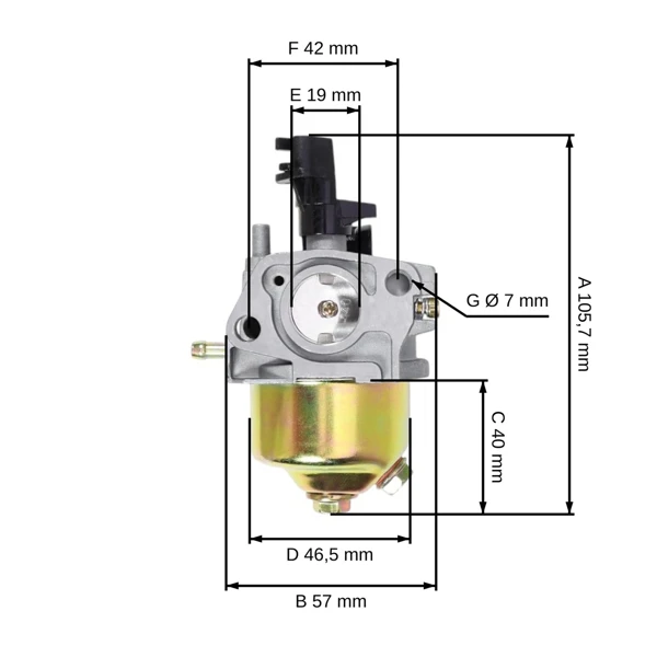Vergaser für Generatoren mit Honda GX120 GX160 GX200 Motoren 5,5 PS - 6,5 PS (OEM 16100-ZH7-W51)