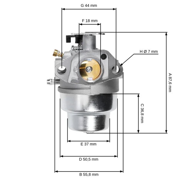 Vergaser für Honda GCV160 Motoren GCV160A GCV160LA GCV160LA0 GCV160LE HRB216 HRS216 HRR216 HRT216 HRZ216 (OEM 16100-Z0L-876 6212849 7862345)