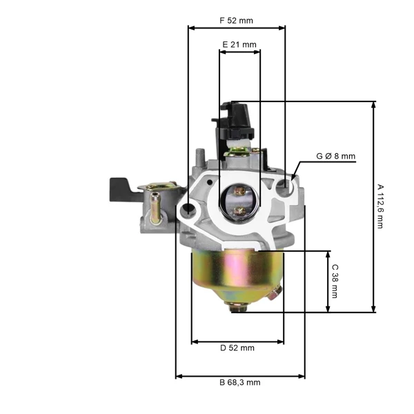 Vergaser für Honda GX240 GX270 Motoren Leistung 8,0 PS - 9,0 PS (OEM 16100ZE2W71 1616100ZH9 16100-ZE2-W71 16100-ZH9-W21 1616100-ZH9-820)