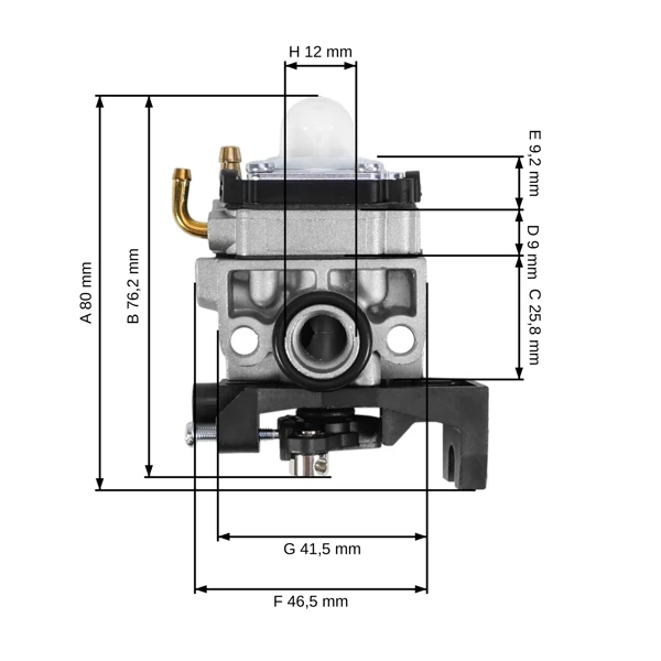 Vergaser für Honda GX25 GX25N GX25NT FG110 FG110K1 HHT25S Motoren (OEM FG110 16100Z0H825 16100-Z0H-825)