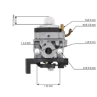 Vergaser für Honda GX25 Motoren GX25N GX25NT FG110 FG110K1 HHT25S (OEM FG110 16100Z0H825 16100-Z0H-825)