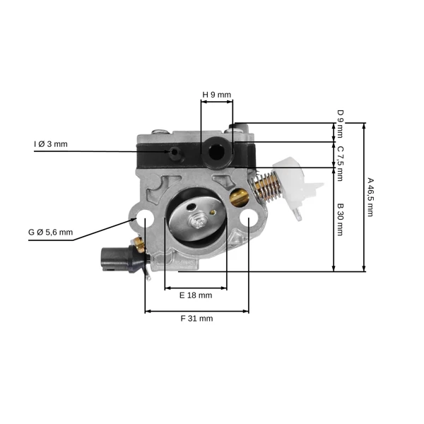 Vergaser für Kettensäge Stihl MS162 (OEM 11481200601)