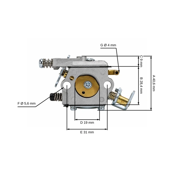 Vergaser für Kettensägen OLEO-MAC Oleo-mac 936 940 Efco 136 140 Typ Walbro (OEM 50050011)