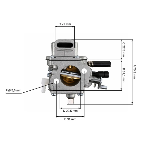 Vergaser für Kettensägen Stihl 066 MS650 MS660 WJ-67A (OEM 11221200621)