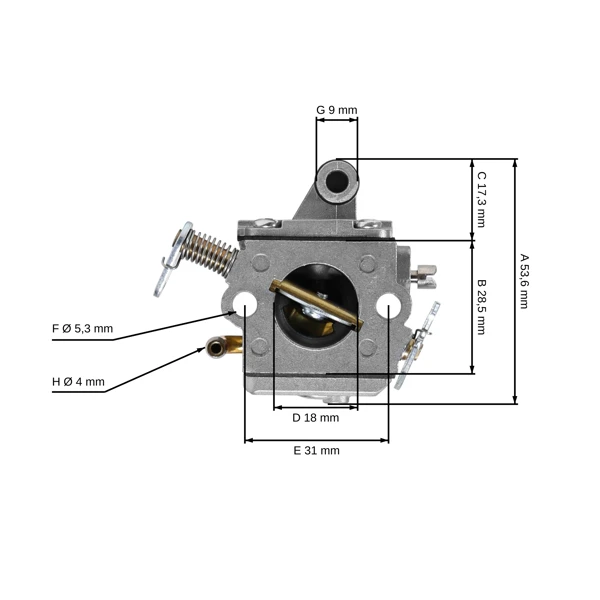 Vergaser für Kettensägen Stihl MS180C MS180 - 2MIX C1Q-S286 (OEM 11301200612)