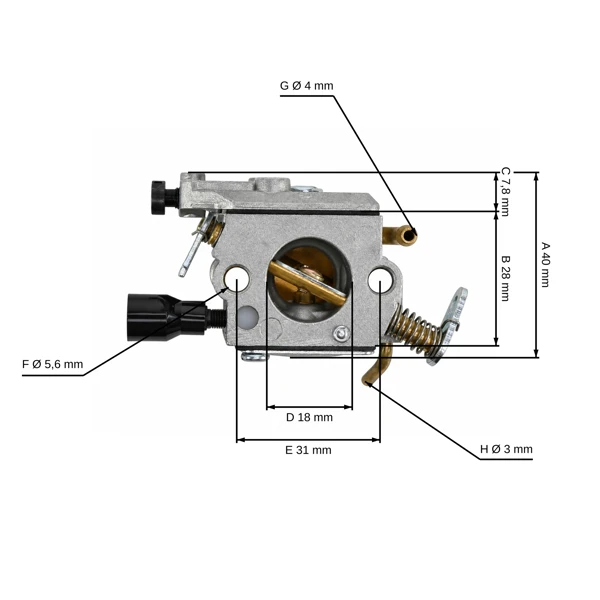 Vergaser für Kettensägen Stihl MS210 MS230 MS250 021 023 025 model Zama C1Q-S76C C1Q-S11E C1Q-S11G (OEM 11231200600 11231200603)