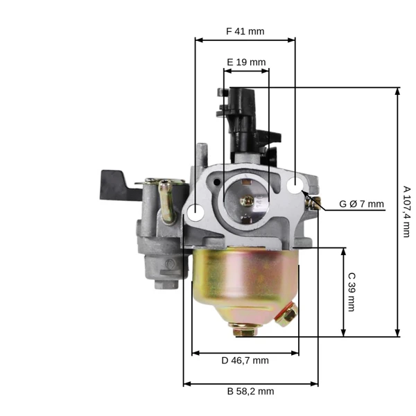 Vergaser für Motoren Zongshen GB200 (OEM 100005290-0001 100050197)