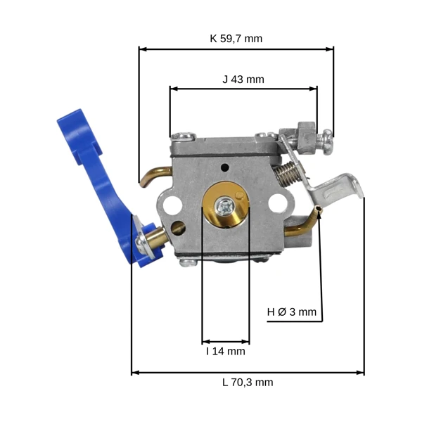 Vergaser für Motorgebläse Husqvarna 125B 125BX 125BVX Jonsered B2126 BV2126 (OEM 545081811)
