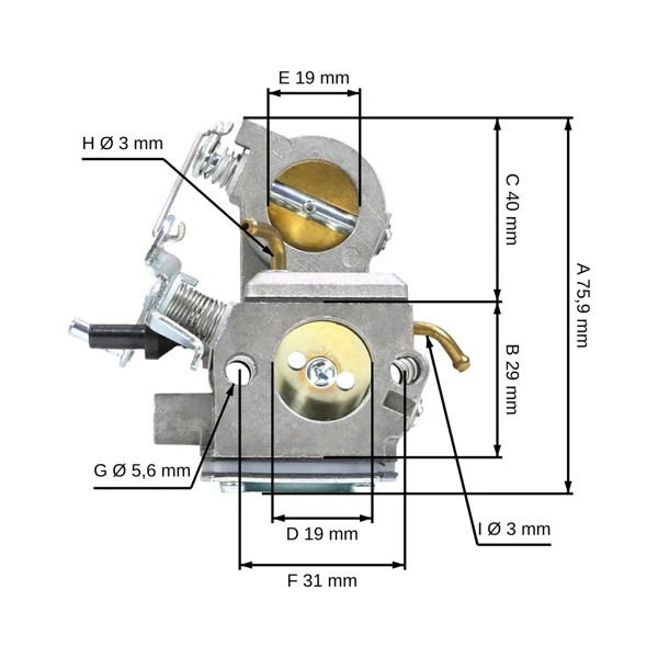 Vergaser für Partner K750 Kettensägen (OEM 503283209)