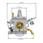 Vergaser für Stihl Freischneider FS400 FS450 FS480 FR350 FR450 FR480 C1Q-S34H (41281200651)