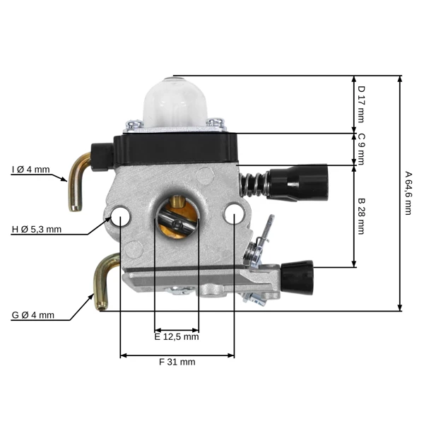 Vergaser für Stihl FS FS38 FS45 FS46 FS55 FS74 FS75 FS76 FS80 FS85 Freischneider (OEM C1QS66 41371200600)