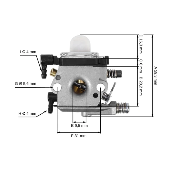 Vergaser für Stihl HS72 HS74 HS76 Heckenschere (OEM 42261200600)