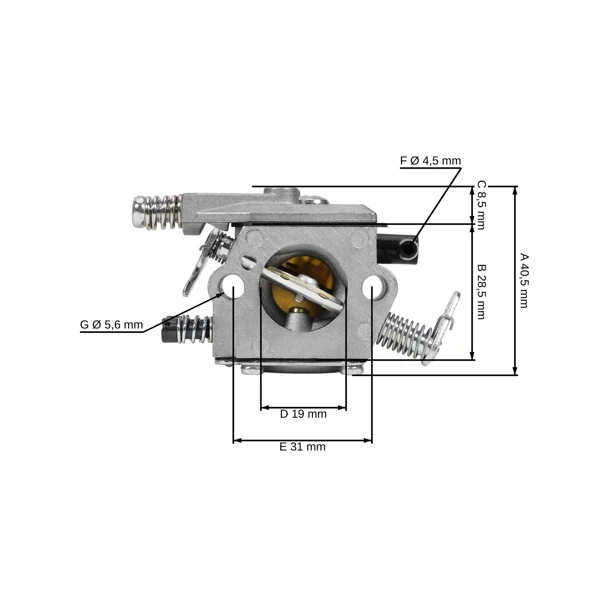 Vergaser für Stihl Kettensägen 021 023 025 MS210 MS210C MS230 MS230C MS250 MS250C Modell WT-215 (OEM 11231200605 11231200600)