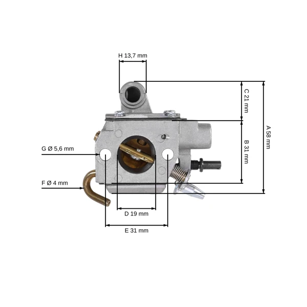 Vergaser für Stihl MS270 MS280 Kettensägen (OEM 11331200607)