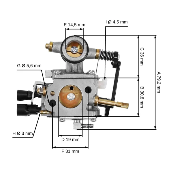 Vergaser für Stihl TS700 TS800 Kettensägen (OEM 42241200600)