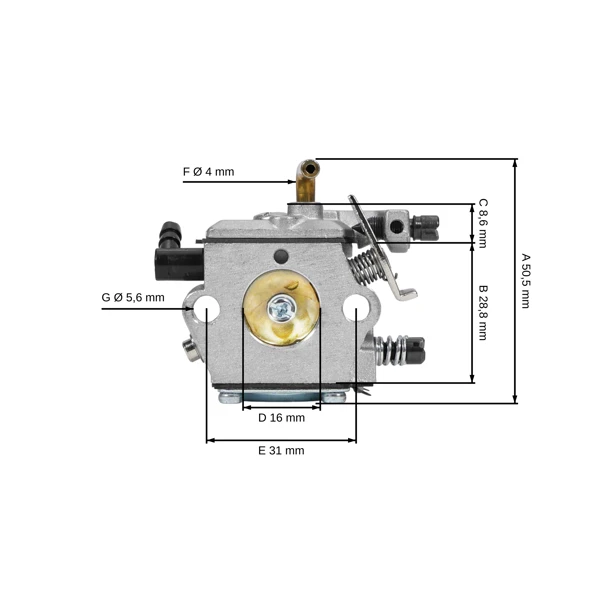 Vergaser mit Kompensator für Kettensägen Stihl 024 026 MS240 MS260 (OEM 11211200602)