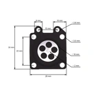 Vergasermembrankit für chinesische Motorsensen und Motorsensen aus dem Hobbymarkt mit Hubraum 26 ccm 32 ccm 43 ccm 52 ccm